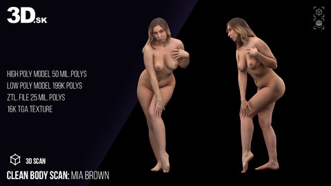 Clean 3D Body Scan | Mia Brown Nude