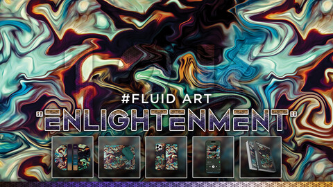 FLUID ART: "Enlightenment" 12K Abstract Fluid Background