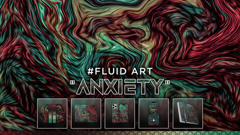 FLUID ART: "Anxiety" 12K Abstract Fluid Background