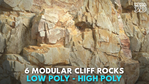 6 Modular Cliff Rocks - 240818