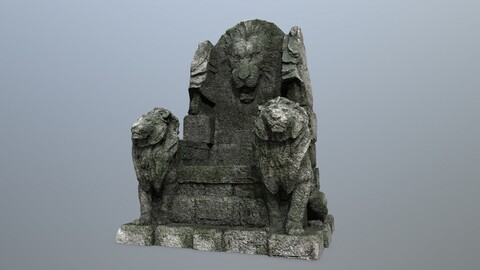 Lion Stone Throne