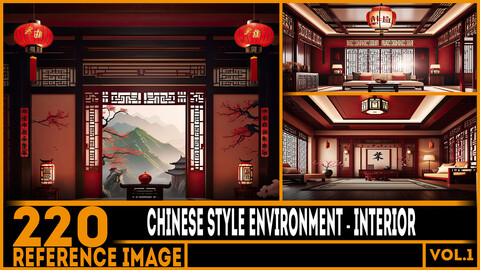 220 ART - Chinese Style Environment Interior - Reference 6K Package vol.1