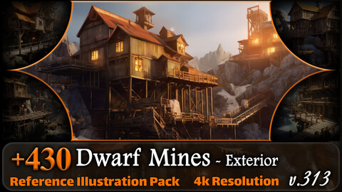 430 Dwarf Mines Environment - Exterior Concept Reference Pack | 4K | v.313