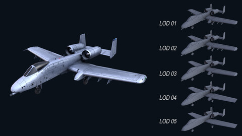 Asset - Army - A10 Thunderbolt 3D MODEL REALISTIC