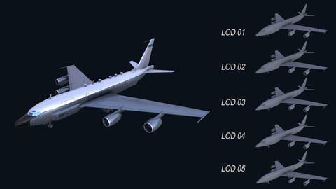 Asset - Army - Boeing RC 135 3D MODEL REALISTIC