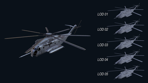 Asset - Army - CH 53E Super Stallion 3D MODEL