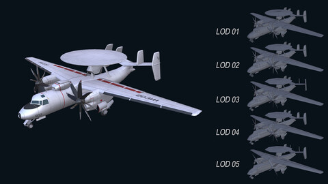 Asset - Army - E2 Hawkeye 3D MODEL