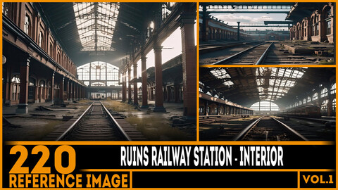 220 ART - Ruins Railway Station Interior - Reference 6K Package vol.1