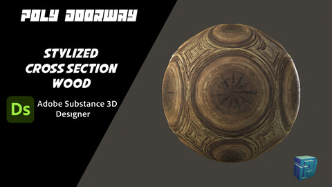 Stylized Cross Section Wood - Substance 3D Designer