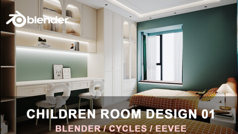 Children's room design 01 for Blender