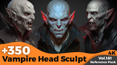 +350 Vampire Head Sculpt Reference(4k)