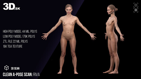 Clean A Pose 3D Scan | Riva Nude