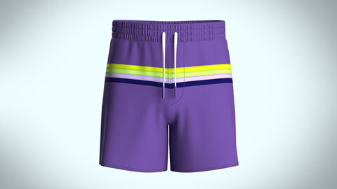 Mens swim shorts with different color paneling