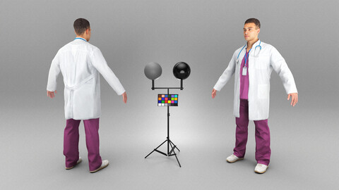 Medical doctor ready for animation 439