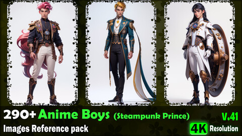 290+ Anime Boys (Steampunk Prince) Images Reference Pack - 4K Resolution - V.41