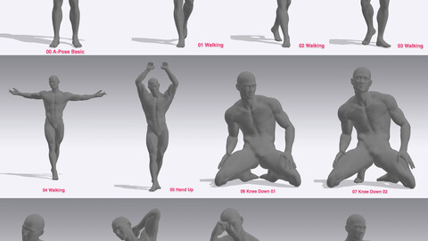 Male Pose Pack A - (CLO/MD workable for our models only!)