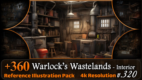 360 Warlock’s Wastelands Environment - Interior Concept Reference Pack | 4K | v.320