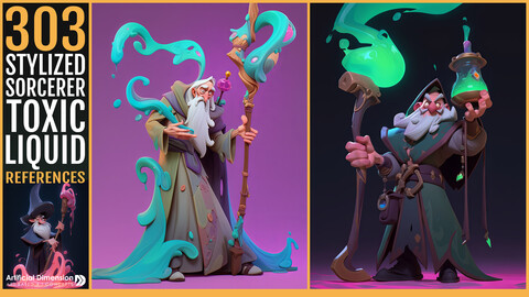 303 Stylized Sorcerer with toxic liquid