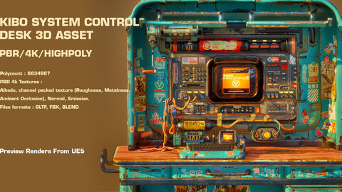 PBR Control Desk 3d asset