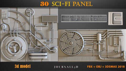 30 SCI-FI panel  / kitbash panels