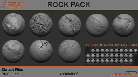 Zbrush Pack - 30 Rock Pack 01