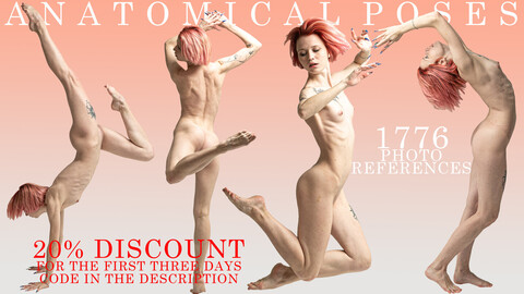 Anatomical poses 1776 photo references 20% discount