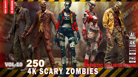 250 4K SCARY ZOMBIES - VOL10