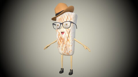 Cartoon fast food tacos character