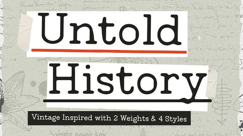 Untold History - Typewriter Font