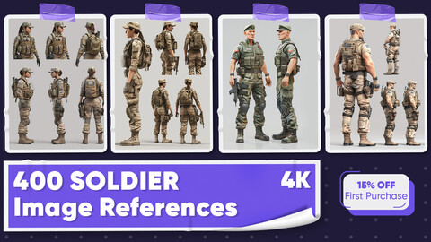 400 Soldier Image References - Vol 01