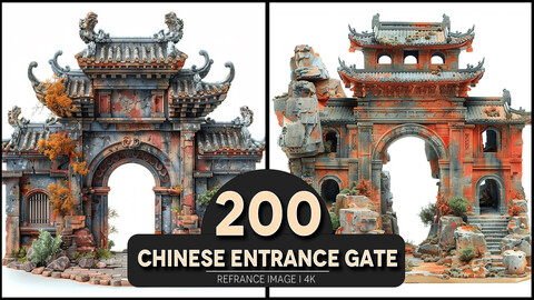 Chinese Entrance Gate 4K Reference/Concept Images