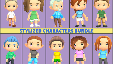 Royalty Citizen Stylized Characters Bundle