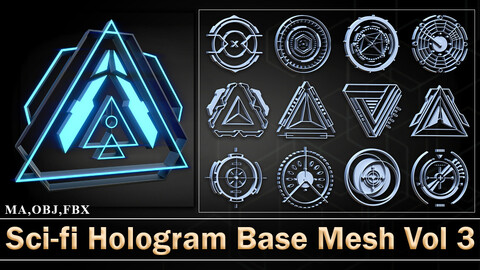 Sci-fi Hologram Base Mesh Vol 3