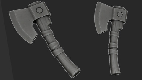 Stylized Organic Axe Modeling and Sculpting for Games 3D ART / Course