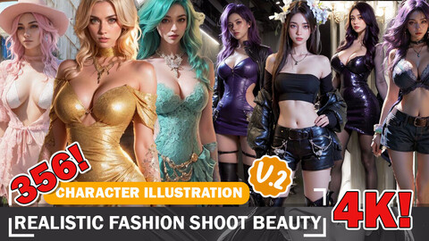 356 Realistic Fashion Beauties Character References and Designs Reference Art V2 4K