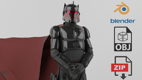 Moff Gideon The Mandalorian Star Wars Lowpoly RIgged