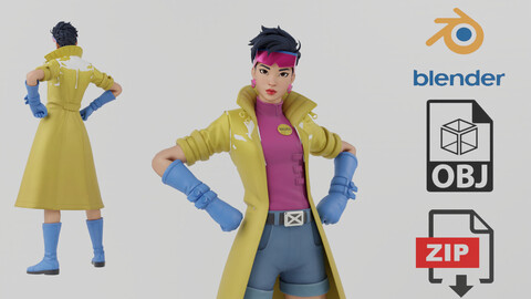 jubilee Xmen Lowpoly Rigged