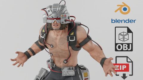 Weapon X Wolverine Lowpoly RIgged