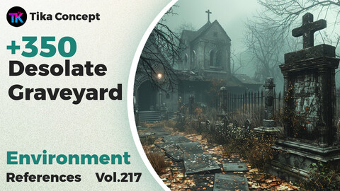 +350 Desolate Graveyard Environment Concept(4k)