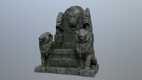 Lion Stone Throne