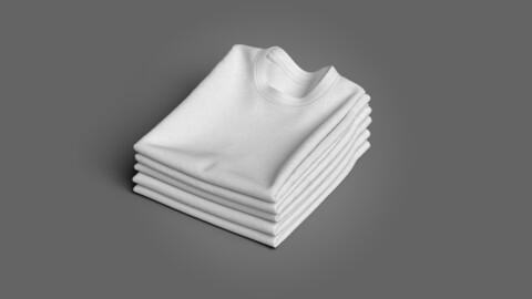 Folded 5 Pile Sweatshirt 3D Model