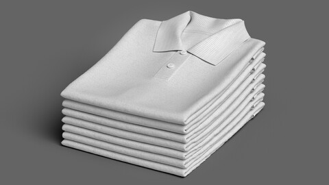 Folded 7 Pile Polo 3D Model