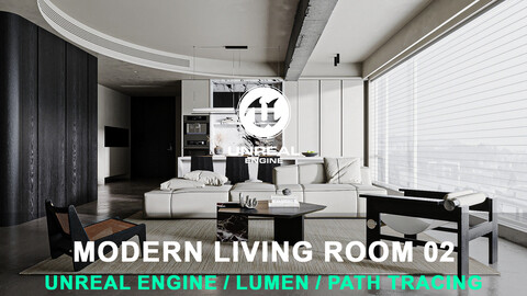 Modern living room 02 for Unreal Engine