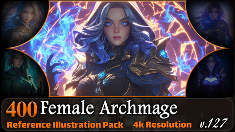 400 Female Archmage Reference Pack | 4K | v.127