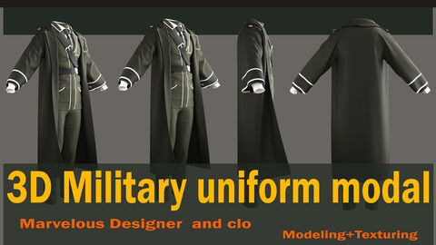 military uniform modal(*Project files:  *zprj *OBJ  *FBX )