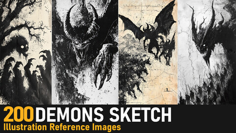 Demons Sketches| 4K Reference Images