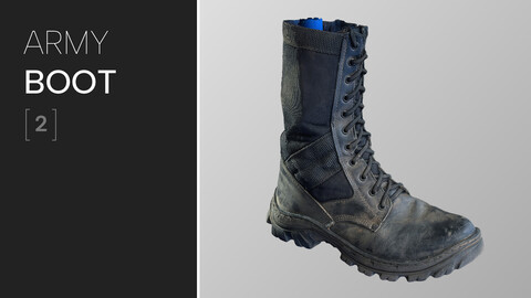 Army Boot 02 - Photogrammetry (RAW)