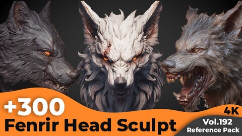 +300 Fenrir Head Sculpt Concept (4k)