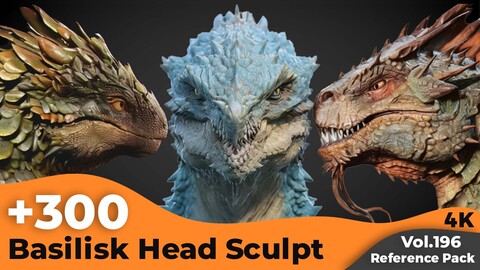 +300 Basilisk Head Sculpt Concept (4k)