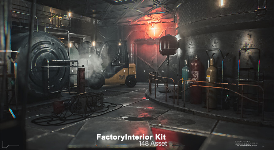 ArtStation - Modular Factory interior kit + Environment (Ue5.4level included) | Game Assets